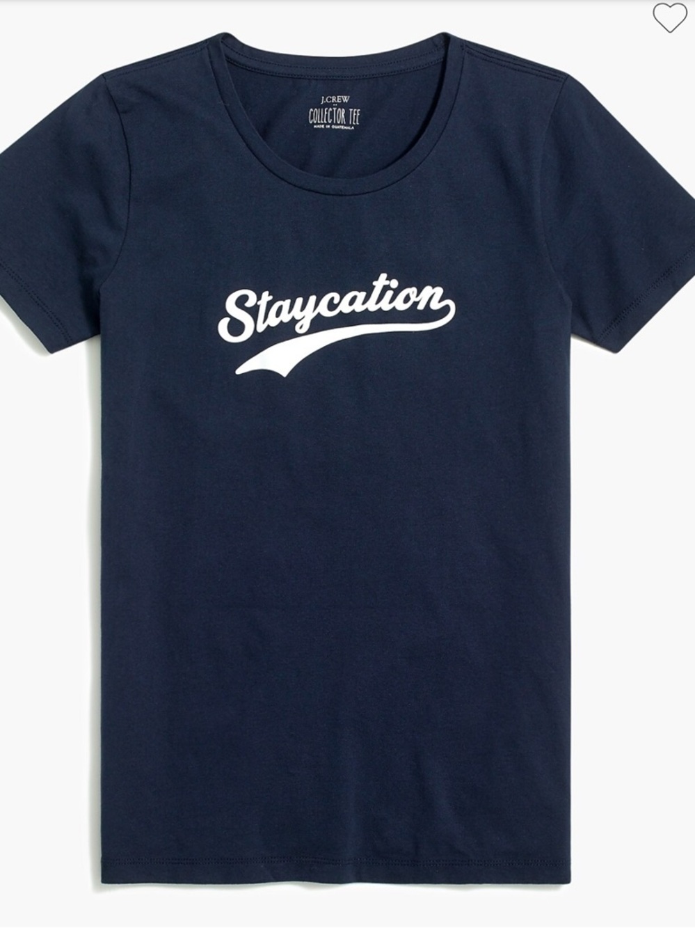 J.Crew “Staycation” Graphic Tee – XS – Navy Cotton Relaxed Fit Collector Tee